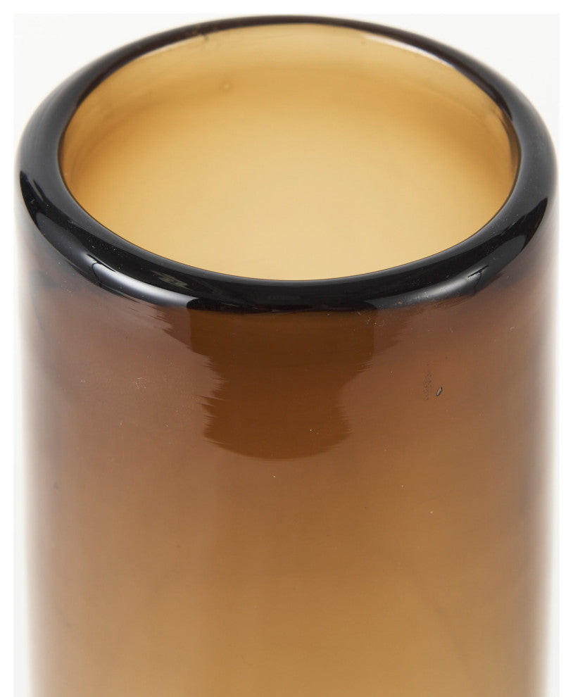 Amrita Gold And Brown Glass Vase, 12"