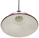 12" Steel Farmhouse Style Pendant Light, El Segundo, White, Black Cord
