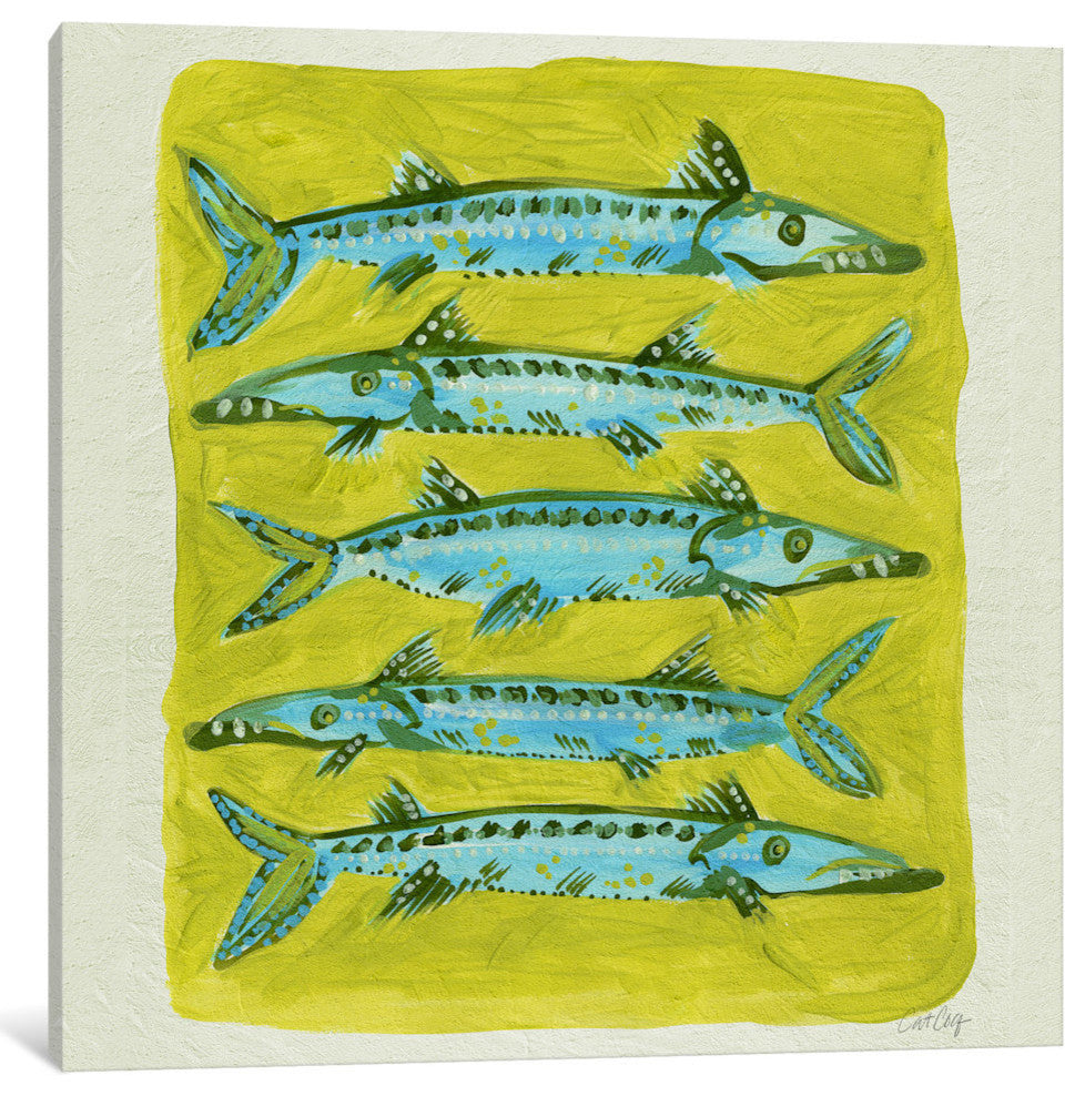 "Barracuda Yellow Artprint" by Cat Coquillette, 18x18x1.5