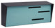 Mid Century Modern Mailbox, Black and Robin Egg