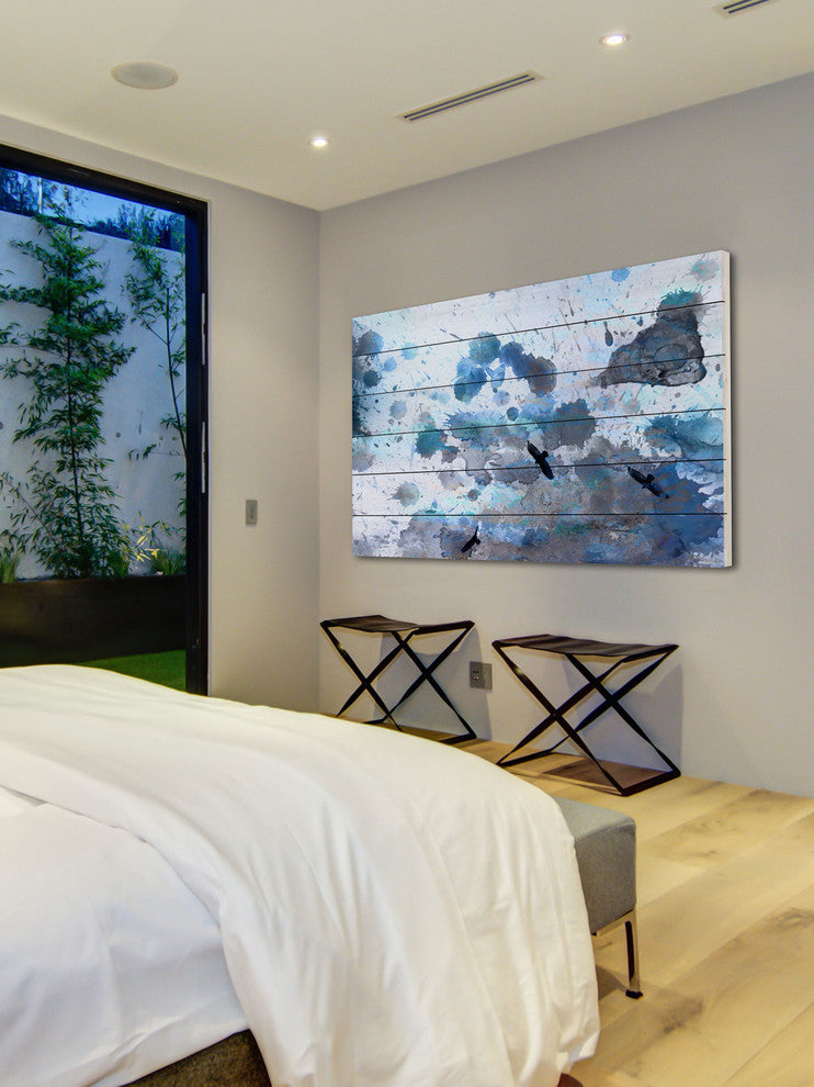 "Indian Wells" UV Ink Print on White Wood, 45"x30"