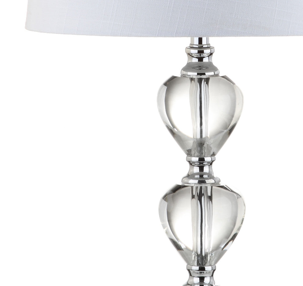 Cole 27" Crystal Table Lamp, Chrome