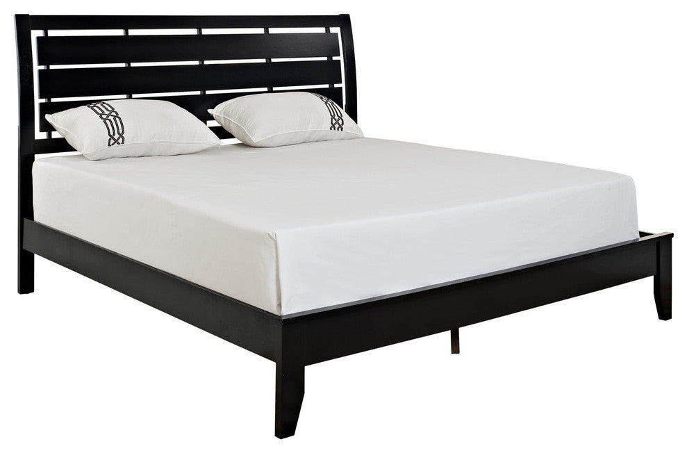 Modern Contemporary Bedroom 2-Piece SetKing Bedroom Set Black