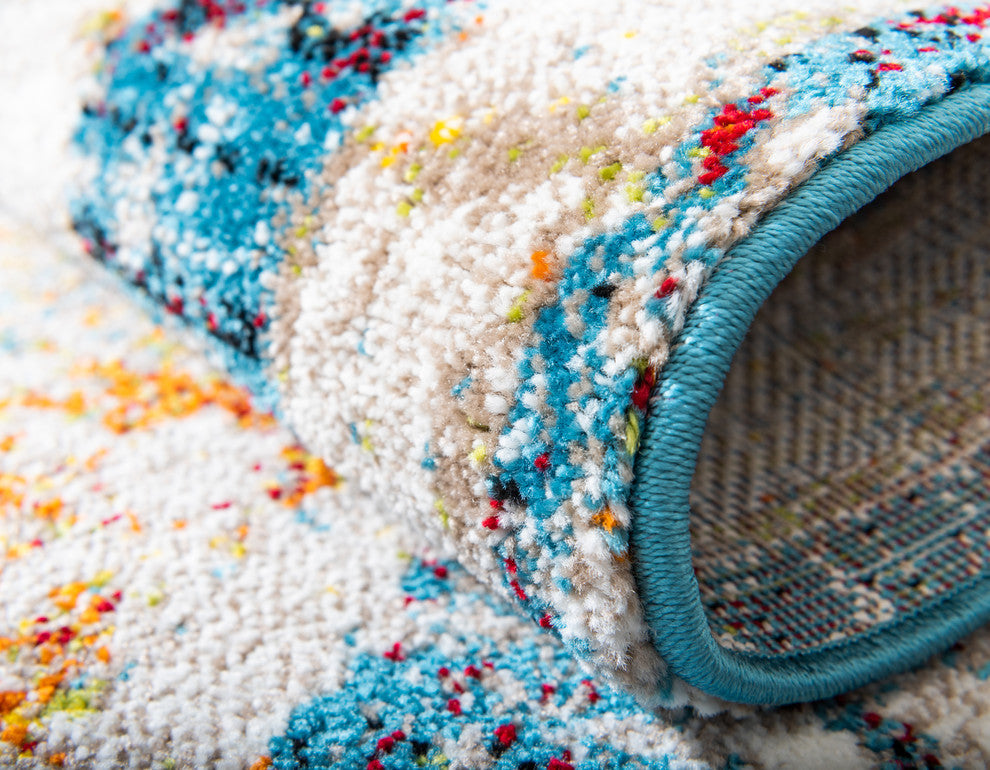 Unique Loom Multicolored Vivaldi Rosso 4' 0 x 6' 0 Area Rug