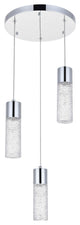 Chrome Finish 3-Light Led Pendant