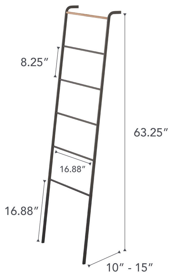 Tower Leaning Ladder Hanger, Black