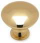 Cosmas 5305PB Polished Brass Round Solid Cabinet Knob, Set of 5