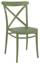 Cross Resin Outdoor Chair Olive Green, Set of 2
