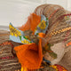 Hello Autumn Blue Check Scarecrow Halloween or Harvest Wreath Handmade Deco Mesh