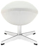 Modern Contemporary Living Room Leather Ottoman White
