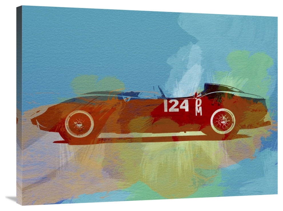 "Ferrari Testa Rossa Watercolor 1" Fine Art Print