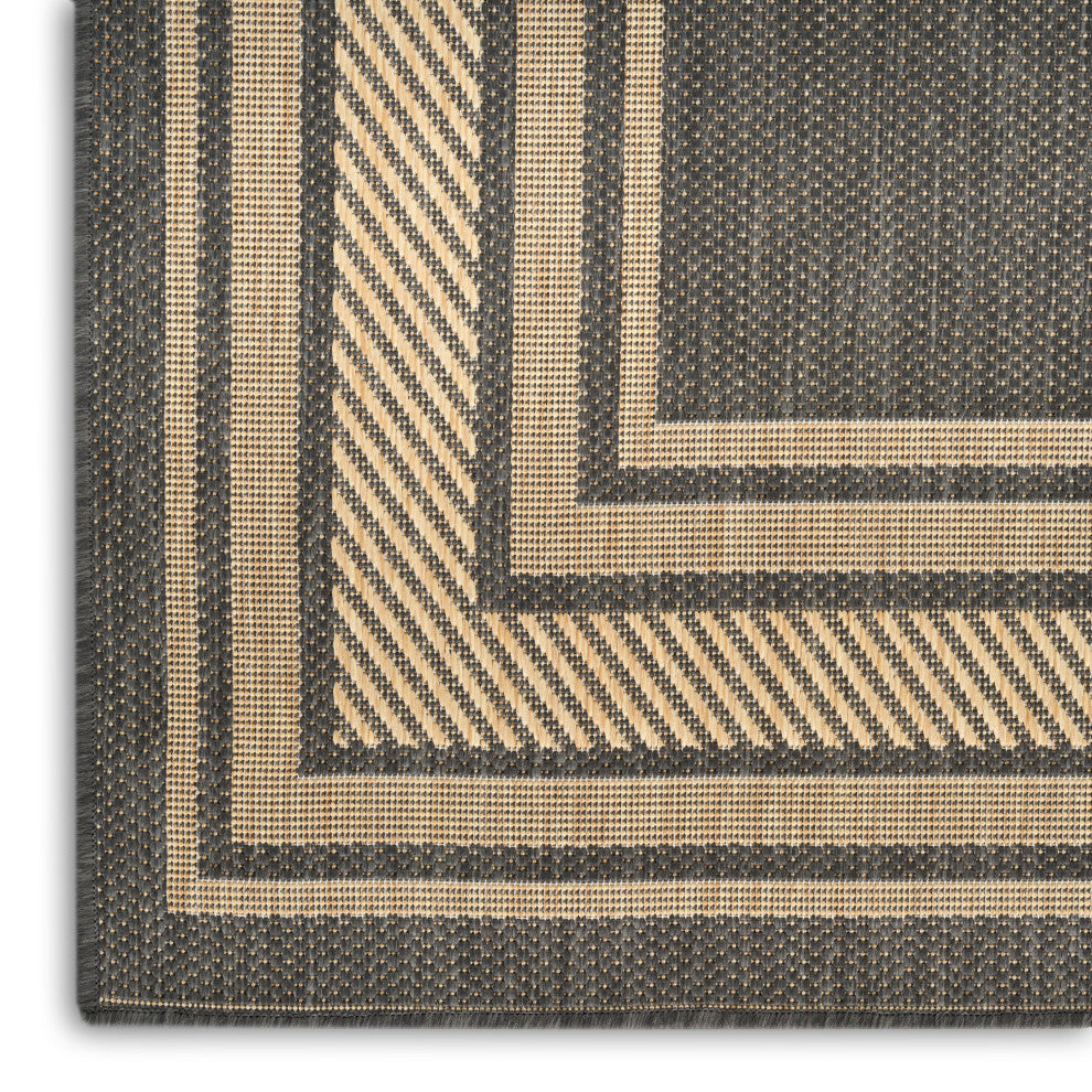Nourison Horizon Indoor/Outdoor 8' x 10' Charcoal Modern Rug