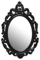 HomeRoots Glossy Black Oval Glass Wall Mirror