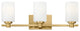 Hinkley Karlie Bathroom Vanity Light, Lacquered Brass, 3 Light