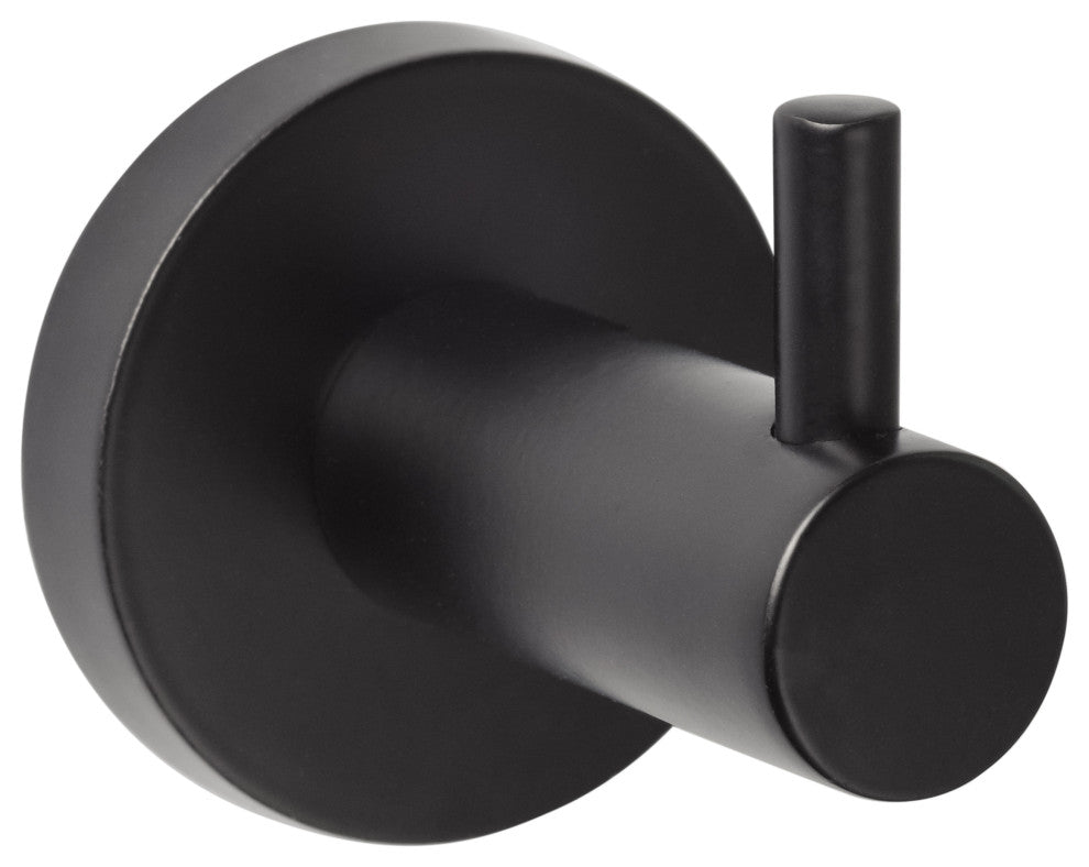 Lugano Bath Series, Robe Hook, Flat Black