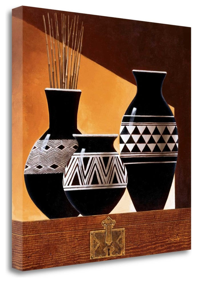 "Patterns In Ebony II" By Keith Mallett, Giclee Print on Gallery Wrap Canvas