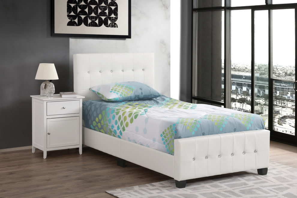 Bed, White, Full, Twin