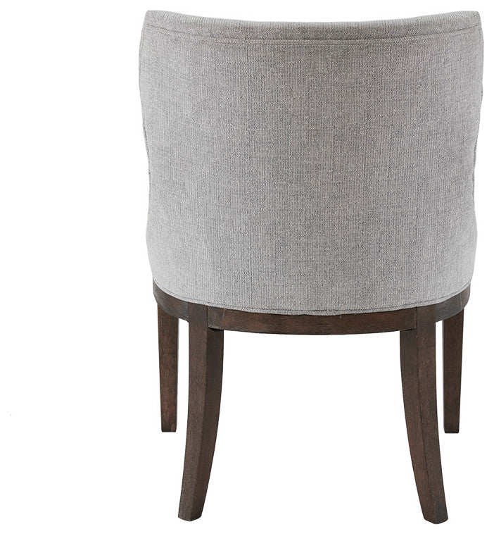 Madison Park Signature Hutton Transitional Side Dining Chair, Grey, Set of 2