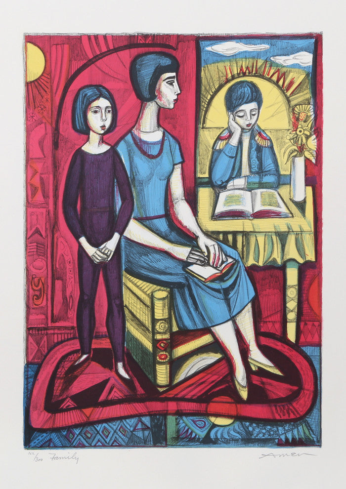 Irving Amen "Family" Lithograph