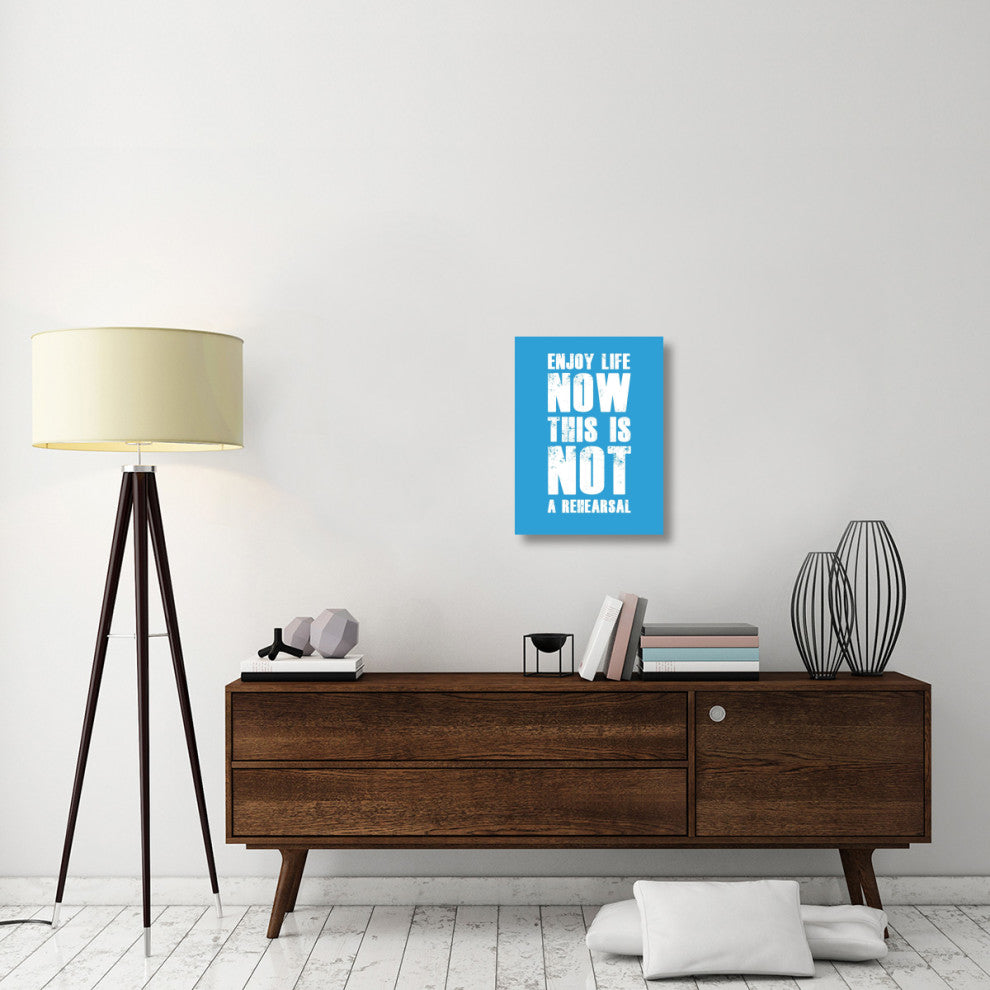 "Enjoy Life Now Poster  Blue" Fine Art Print
