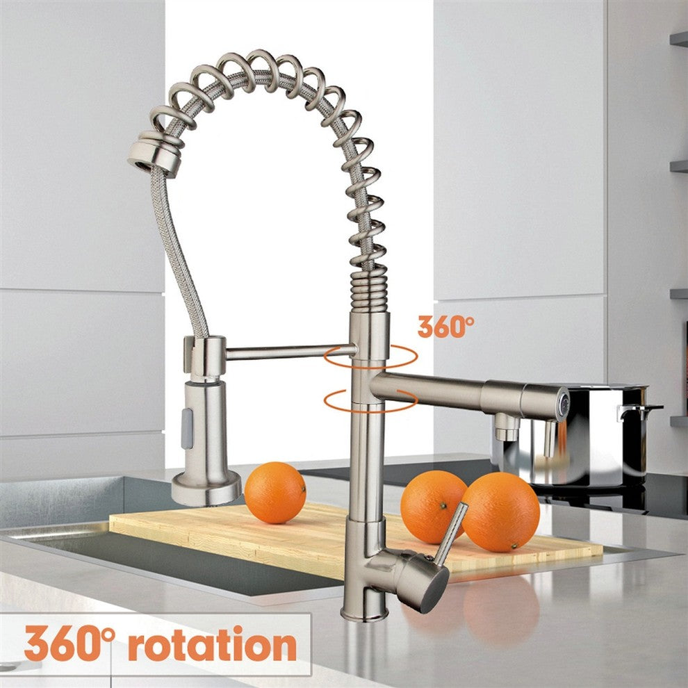Vienna Single Handle Pull Down Kitchen Faucet With 360 Degree Rotation