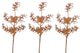 3 Pieces 30" Glitter Coral and Butterfly Christmas Spray, Copper
