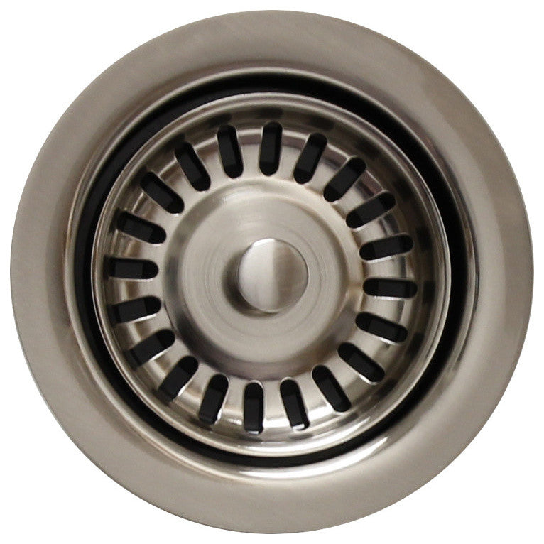 3 1/2" Waste Disposer Trim With Matching Basket Strainer, Brushed Nickel