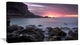 "Sunset At Samarra Seashore Sintra" Contemporary Seascape Art Canvas, 40"x20"