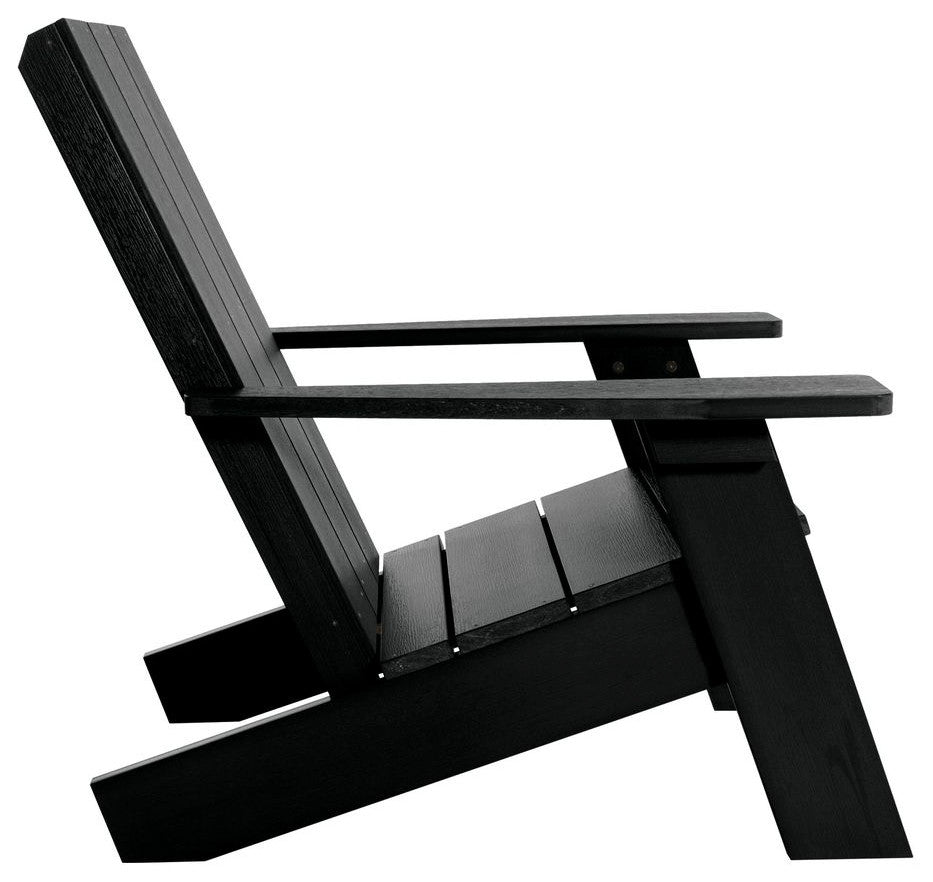 Italica Modern Adirondack Chair, Black