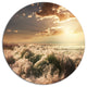 Troubled White Waves On Beach, Seashore Round Wall Art, 36"