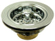 Kingston Brass Kitchen Sink Basket Strainer, Polished Chrome
