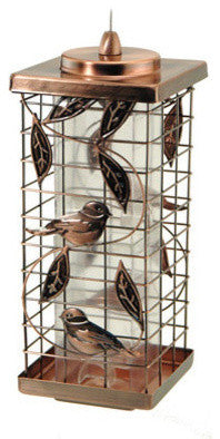 Audubon™ NA35329 Squirrel Resistant Caged Tube Bird Feeder, 2 Port, 1.75 Lbs