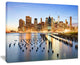 "Illuminated New York Skyscrapers" Canvas Print20"x12"