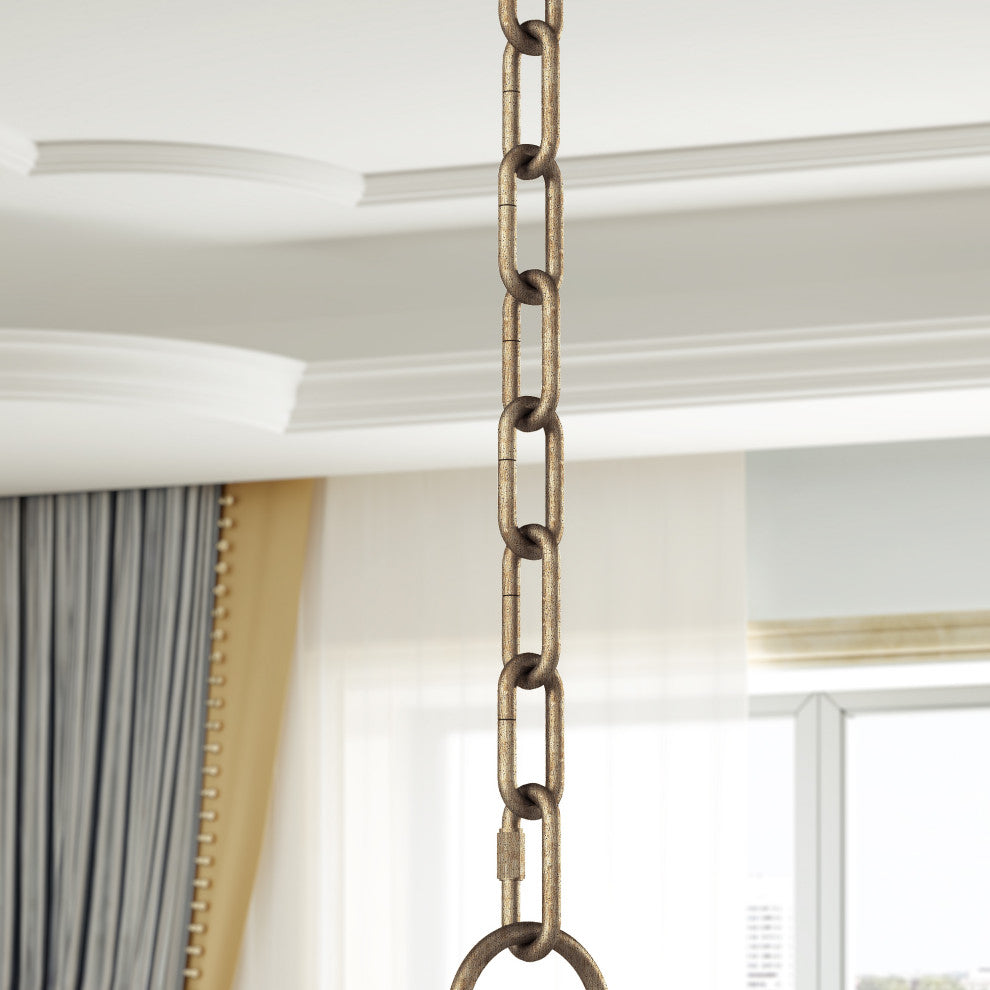 Extra Heavy Duty Decorative Chain, Hand-Painted Antique Silver Leaf