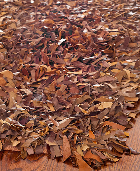 Safavieh Leather Shag Lsg511B Saddle Area Rug