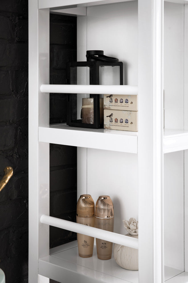 Athens 30" Bookcase Linen Cabinet, double-sided, Glossy White