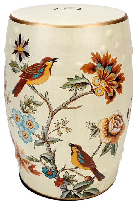 Glenmore Birds and Flowers Garden Stool