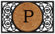 Armada Circle Monogram Doormat 18"x30", Letter P