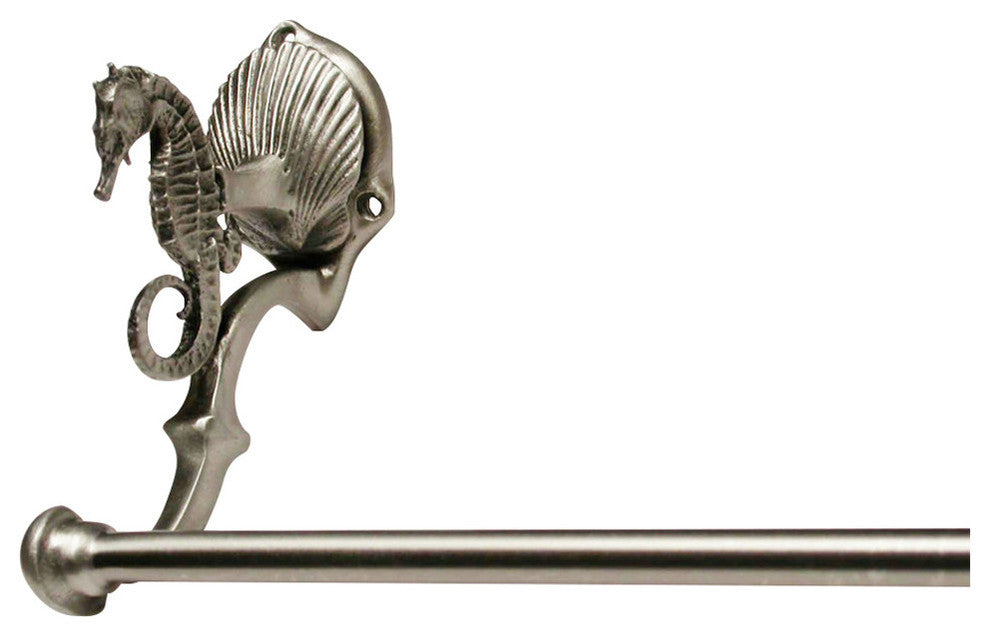 Sea Horse Towel Bar 24'', Shiny