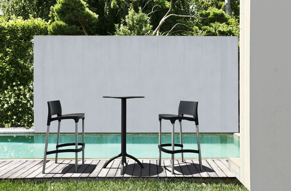 Compamia Octopus Round Bar Table, Black