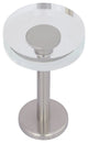 Chiaro Crystal Medallion Drapery Holdback, Brushed Steel