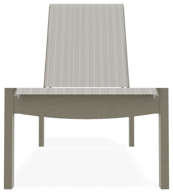 Leeward Sling Stackable Outdoor Chaise Lounge, Harbor/Storm