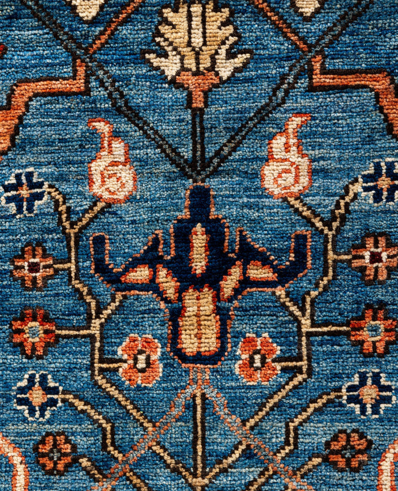 Serapi One-of-a-Kind Hand-Knotted Area Rug Light Blue, 6'0" x 9'3"
