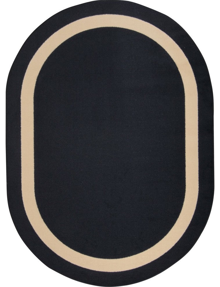 Portrait 10'9" X 13'2" Oval Area Rug, Color Onyx