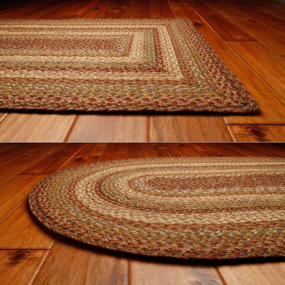 Homespice Decor Harvest Jute Braided Rug 4' x 6' (Rectangle)