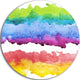 Colorful Stripes In Vector Pattern, Abstract Round Wall Art, 11"
