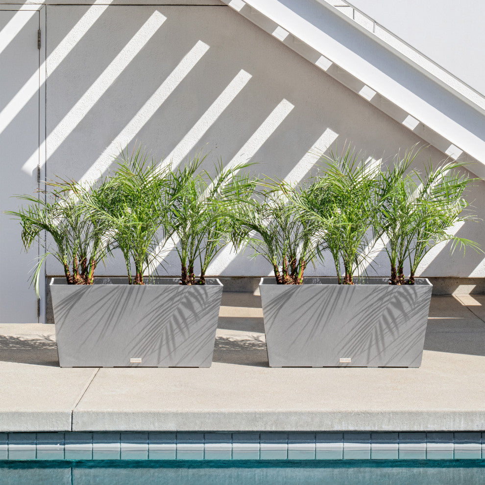 Midori Trough Planter, Grey, 31 Inch, 1 Pack
