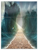 "Pathway Through the Parted Seas" Metal Wall Art, 3 Panels, 28"x36"