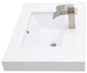 30" Wall Mount Vanity, White Quartz Undermount Top, Taupe Grey