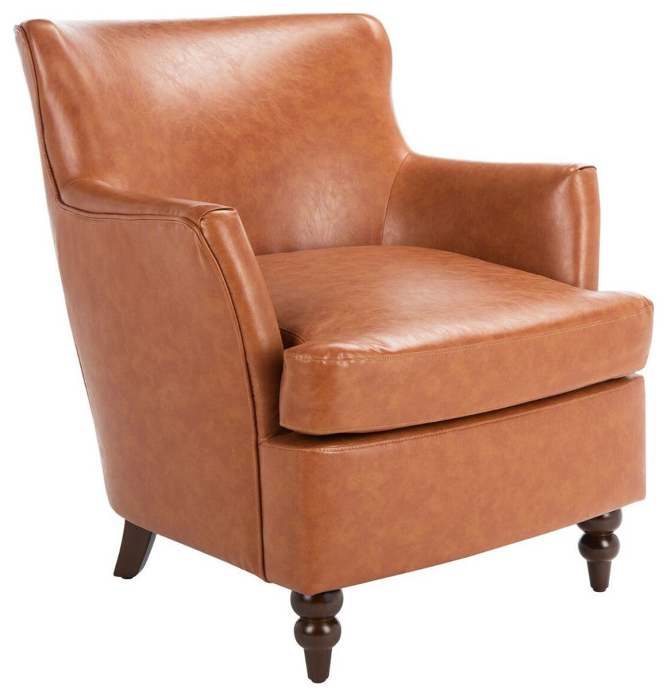 Safavieh Levin Accent Chair, Cognac